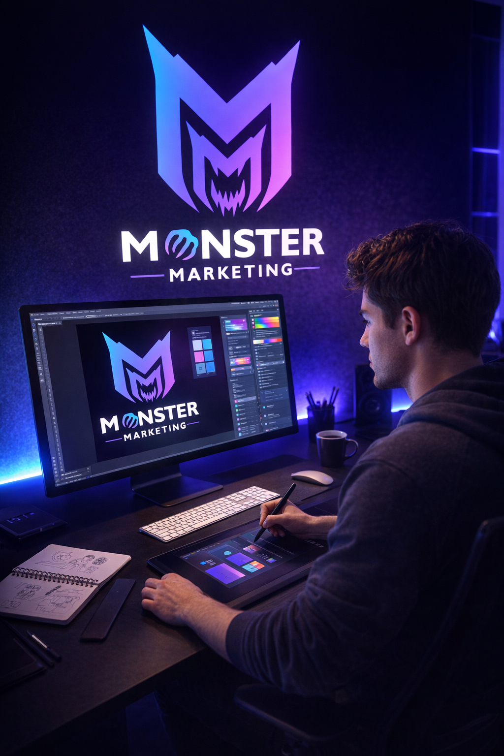 Diseño gráfico Monster Marketing